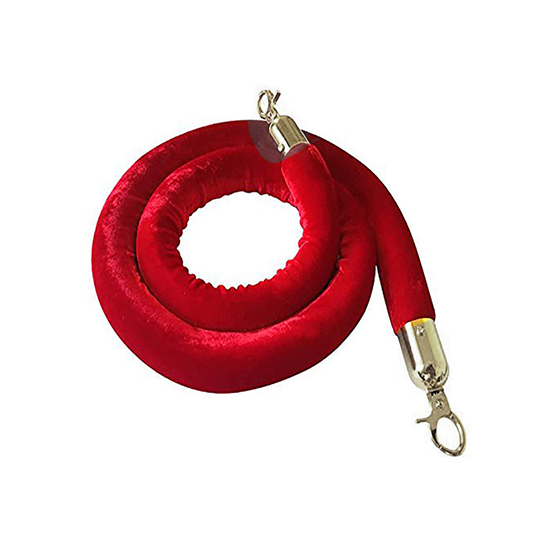 rope red velvet silver tips