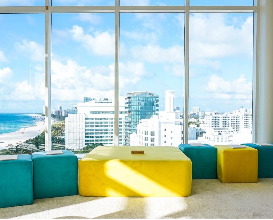 koo ottoman teal blue