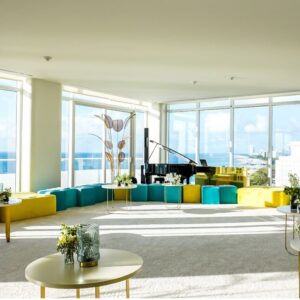 koo ottoman teal blue
