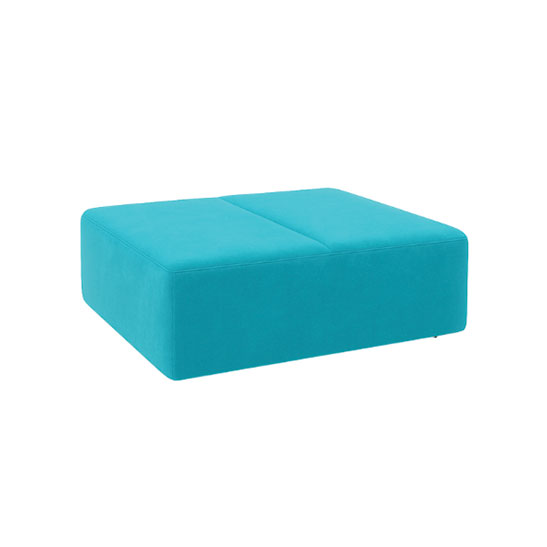 koo ottoman teal blue